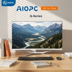 Q Series All in one PC I3 I5 I7 I9 Silver Windows 23.8inch Desktop Computer for Home and Office Use