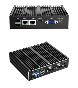 Quad-Core Fanless Mini PC for Industrial Use with Celeron J1900, Dual LAN, 2 COM, VGA, HDMI, Wi-Fi/4G