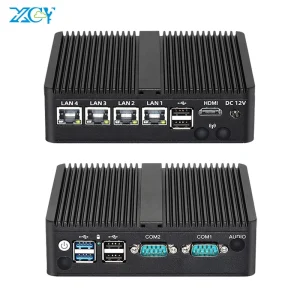 Quad-Core J6412/J4125 Network Server with I225V, 4 NICs, 2.5G Ethernet, RS232, RS485, 4G LTE, Firewall Gateway Router