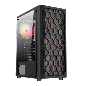 Queen Bee ATX Mid Tower Gaming Computer Case Water Cooling Side Panel Window Aluminum Alloy 310mm VGA Support