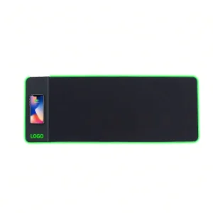 RGB Backlit Wireless Charger Gaming Mousepad Large Extended Size Non Slip Rubber Base Computer Mat Gaming Mouse Pad