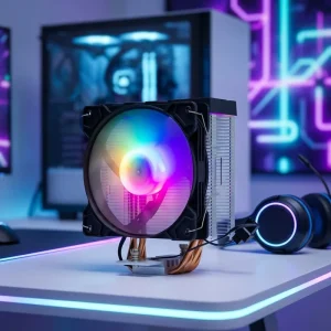 RGB CPU Cooling Fan Dual Tower Water Cooling 6 Heat Pipes Silent PWM Heatsink Fluid Bearing Copper for Intel for Desktop