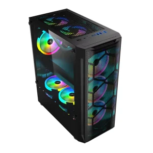 RGB Cooling Fan Desktop Gaming Mid Tower ATX PC Case