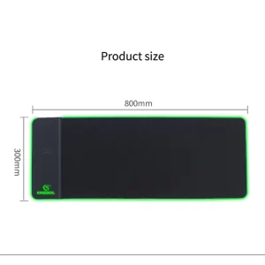 RGB Gaming Mouse Pad with 15W Wireless Charging and 14 Lighting Modes Non-Slip Rubber Base Large Extended Desk Mat
