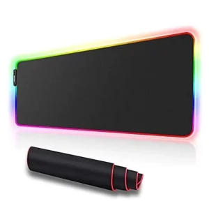 RGB Gaming Mouse Pad with 7 Color Lighting Modes Desk Pad Big Custom Mouse Pad