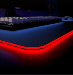 RGB LED Gaming Mouse Pad with Waterproof Non-Slip Rubber Base