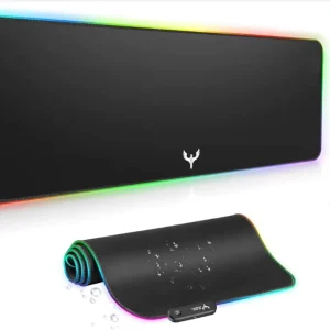 RGB LED Mouse Pad Extra-Large Desk Pad Thickened with LED Lights for Computer Desk