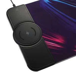 RGB XXL Gaming Mouse Pad with 15W Wireless Charger 800x300mm Non-Slip Base