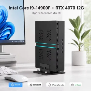 RTX 4070 12G Small Form Factor PC Intel I9 14900F DDR5 Mini Gaming PC With 4 Cooling Fans for Video Editing Studio Teams Mini Pc