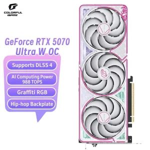 RTX 5070 Ultra W OC White Graphics Card GDDR7 Gaming Video Card DLSS 4 988 TOPS AI Power GPU