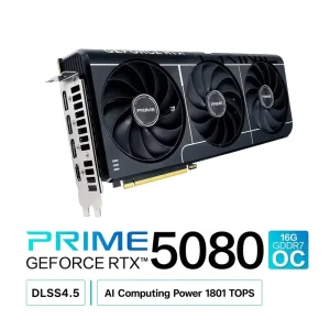RTX 5080 16GB GDDR7 Graphics Card Triple-Fan DLSS 4.5 for Desktop PC Gaming