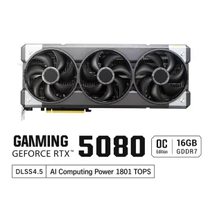 RTX 5080 16GB GDDR7 Graphics Card with Triple Fan and DLSS 4.5
