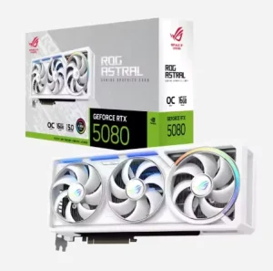 RTX 5080 16GB GDDR7 White OC Fan-Cooled Workstation Gaming Graphics Card GPU for AI Computing