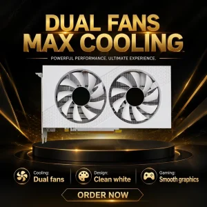 RX 580 8GB GDDR5 Workstation Graphics Card Fan Cooling PCI Express 3.0 16X White