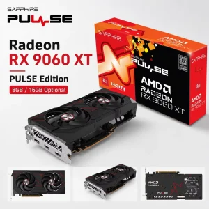 Radeon RX 9060 XT 8GB 16GB GDDR6 Gaming Dual-Fan PCI Express 4.0 Desktop GPU