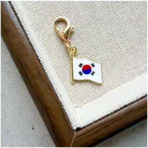 Republic of Korea Vibrant Color Long Lasting Alloy Charm National Flag Charms Pendants Fan Merchandise Bag Zipper Pulls