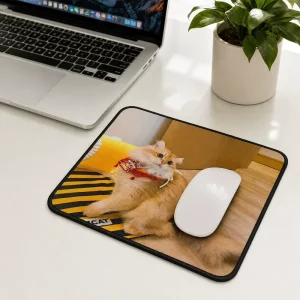 Reversible Waterproof Cloth Mouse Pad with Stitched Edge and Non-Slip Rubber Base for Computer and Laptop Custom Logo OEM