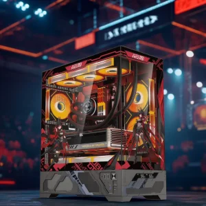 Ro Princess Gaming Case Digital Display Edition Version Diversified Custom Supports 360 Water Cooling ATX Mid Tower Case