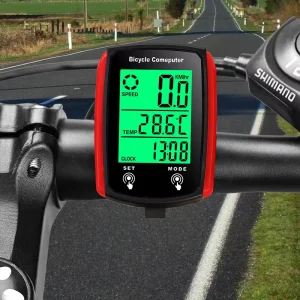 Road Bike Bicycle Computer Backlit Waterproof Large Screen Outdoor Mountain Bike Odometer