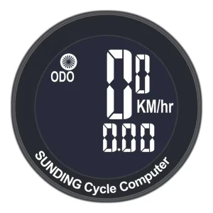 Round Multifunctional Wireless Bicycle Computer with LCD Speedometer