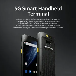 Rugged Industrial 5G Mobile Computer PDA with Wi-Fi 6E Handheld Data Terminal for Retail and Warehouse Operations