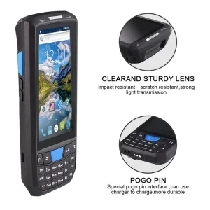 Rugged PDA Handheld Barcode Scanner Multi-Touch Screen Physical Keypad Gravity Sensor Android 13 4GB+64GB
