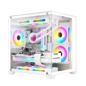 Ruix Aerospace Mini 1 High Quality Multi Purpose PC Case for Gaming Work Full View MicroATX Desktop Computer Stock!