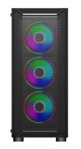 Ruix Black Armor M ATX ATX Gaming Computer Case Dustproof Tempered Glass Durable Chassis Office ATX Form Stocked