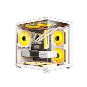 Ruix Carnival S2 M ATX Case Full View Seaview Tempered Glass Mini Computer Case 7 Fans Position Support 240mm Water Cooler Top
