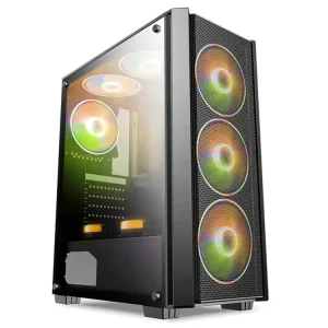 Ruix Cooling 6 Mid Tower Gaming Computer Case High Quality SPCC with Dustproof Filter for ATX Micro ATX ITX Table in Stock
