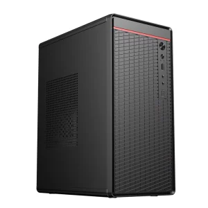 Ruix MY02 Mid Tower Computer Case Lightweight High Airflow Office PC with MicroATX Form Factor Simple Style for Desktop Table