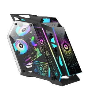 Ruix Thunder Customizable Micro ATX Computer Case Durable Aluminum Alloy Mid Tower with Novelty Design Portable Gaming Friendly
