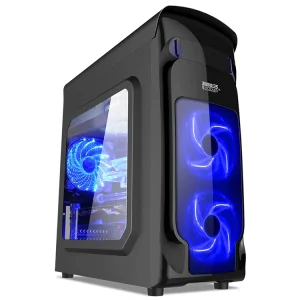 Ruix X8 Unique Design Mid Tower PC Cabinet Easy Installation ATX Office Case with Clear View Table Stocked Computer Case