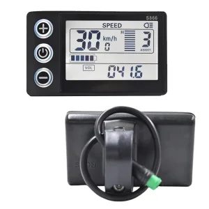 S866 EBike LCD Display Speedometer Bicycle Computer IP67 Waterproof Handlebar Mount for Road Bike