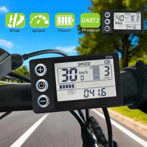 S866 Road Bike E-Bike Display Conversion Kit IP65 Waterproof Handlebar Mount LCD Screen