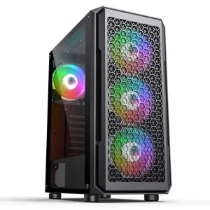 SAMA Best Selling Tempered Glass Front Panel Mid Tower ATX PC Computer Gaming Case