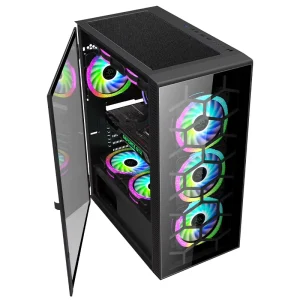 SNOWMAN Beautiful Design Desktop PC E ATX Black Computer case Computer Gaming Case Full Tower Customized PC Case
