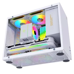 SNOWMAN CS013 Beast Mid Tower PC Case White Handle M ATX Computer Gaming Desktop Durable Plastic and Aluminum Alloy in Stock