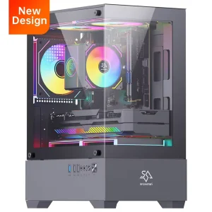 SNOWMAN CS085 PU Case Gaming PCs Water Cooler240 120 Air Cooler 120* 5 ARGB Cooling Fan Good Looking Acrylic Shape ATX ITX