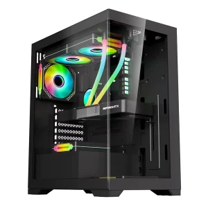 SNOWMAN Full Tower Computer Case Sophisticated Design for Home & Office Quiet Operation Reliable Performance