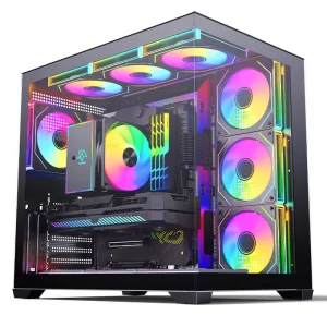 SNOWMAN Gaming PC Case Desktop ATX M ATX ITX Tower Gamer Cabinet Gaming PC Cabinet Glass Side Plate Computer Case