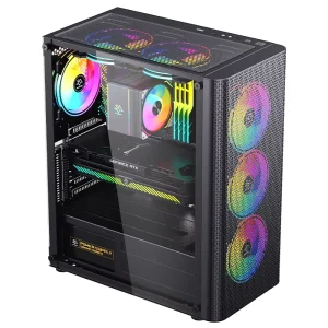 SNOWMAN Hot Sales Gaming Computer Cases Towers Classic Black ATX PC PC Case for Desktop