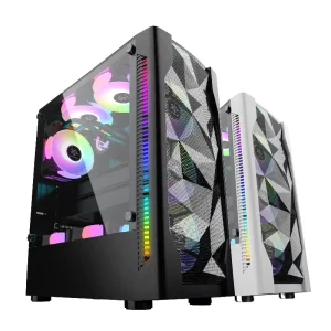 SNOWMAN Hot Sell Premium ATX M ATX Mini ITX PC Case Mid Tower Chassis with Tempered Glass Modern Design for Gaming & Office