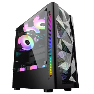 SNOWMAN Popular Design ATX PC Case OEM Gaming Computer Cases Towers Tempered Glass Gaming PC Case