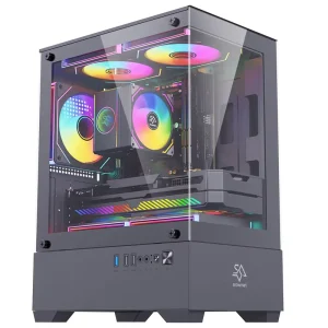 SNOWMAN WHITE Desktop 270°panoramic Cabinet Multiple Viewing Angles Amz Wholesales Shopping Popular Choice Computer PC Case