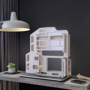 SOC-AE-360-Y EATX Gaming PC Case with Aerometal Construction, Silver Finish and Computer Tower Rack