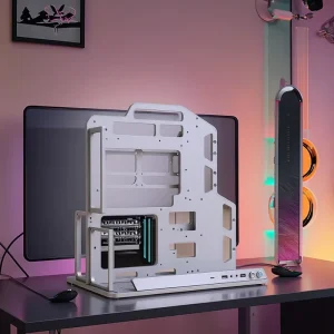 SOC-AE-Y Aerometal Aluminum Mid Tower Gaming PC Case Side Panel Window EATX Support Dual