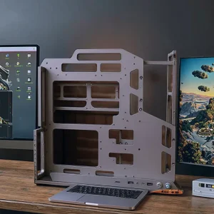 SOC-AP-360 Mid Tower Open PC Case RTX 5080 GPU Support Side Panel Window Aluminum Alloy Dual Cooling