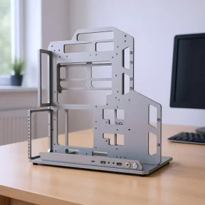 SOC-AP-360-Y Mid Tower Open Chassis PC Case Fan Water Cooling Side Panel Window Aluminum Alloy