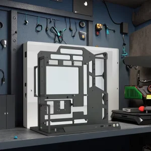 SOC-J-Y Aluminum Alloy Gaming Computer Case Micro ATX Mid Tower Side Panel Window Dual